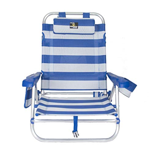CREVICOSTA QUALITY MARK MARCAS DE CALIDAD Silla Caballito Tumbona Mochila Bolso- 2001-3NEW Full-Equip Azul Y Blanca