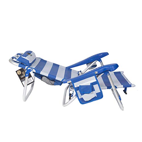 CREVICOSTA QUALITY MARK MARCAS DE CALIDAD Silla Caballito Tumbona Mochila Bolso- 2001-3NEW Full-Equip Azul Y Blanca