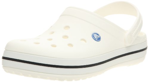 Crocs Crocband U, Zuecos Unisex Adulto, Blanco (White), 41-42 EU