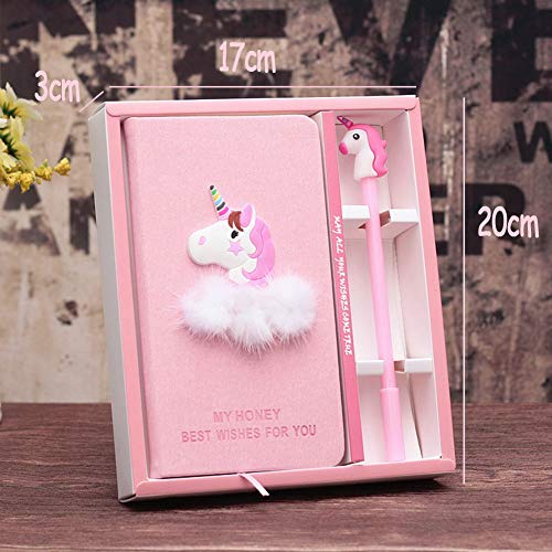 Cuaderno de unicornio con un bolígrafo de unicornio, planificador portátil de mano liso, de 18 cm x 10 cm, regalo para niños, más de 80 páginas, color Unicornio-2