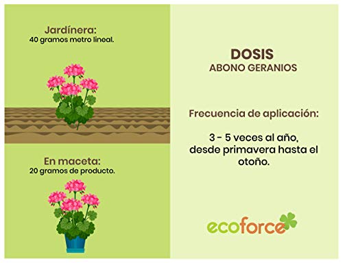 CULTIVERS Abono Especial Geranios y Plantas con Flor de 5 kg. Fertilizante ecológico Potencia la Floración y Aroma de Las Flores. Origen 100% orgánico y Vegano. (5 Kg)