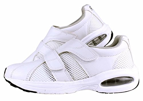 DDTX Zapatos de Trabajo para Mujer Ligeros y Transpirables Unisex Blanco Talla 38 Parte Superior Transpirable