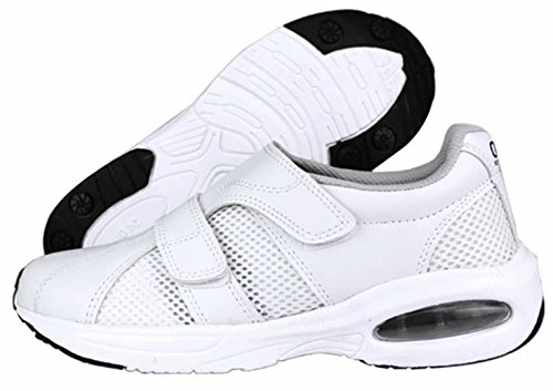 DDTX Zapatos de Trabajo para Mujer Ligeros y Transpirables Unisex Blanco Talla 38 Parte Superior Transpirable