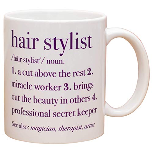 Definición del estilista Taza de café de gres de cerámica púrpura
