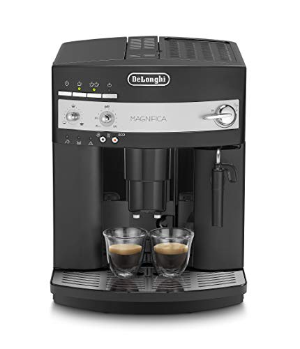 DeLonghi Magnifica ESAM3000B Maquina de Espresso, 1350 W, 1.8 Litros, Acero Inoxidable, Negro 36x38x29cm