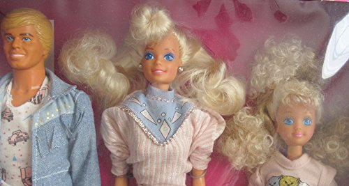 DENIM FUN BARBIE Cool City Blues 3 DOLL Set w KEN, BARBIE & SKIPPER DOLLS (1989 Mattel Hawthorne)