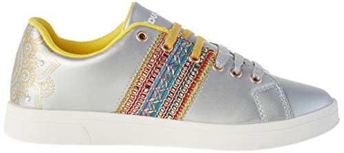 Desigual Shoes Cosmic Exotic Moon, Zapatillas para Mujer, Plateado (Silver 2004), 38 EU
