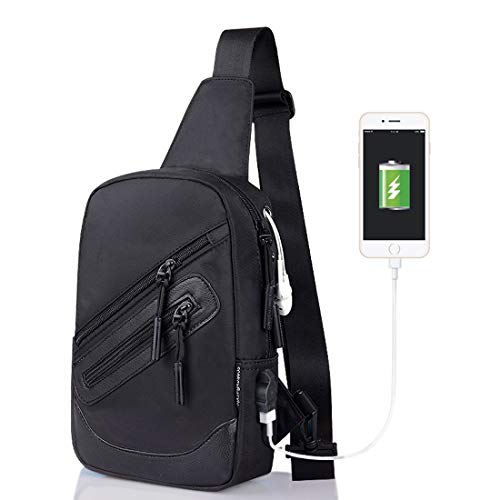 DFV mobile - Backpack Waist Shoulder Bag Nylon for Vertu Aster P (2018) - Black