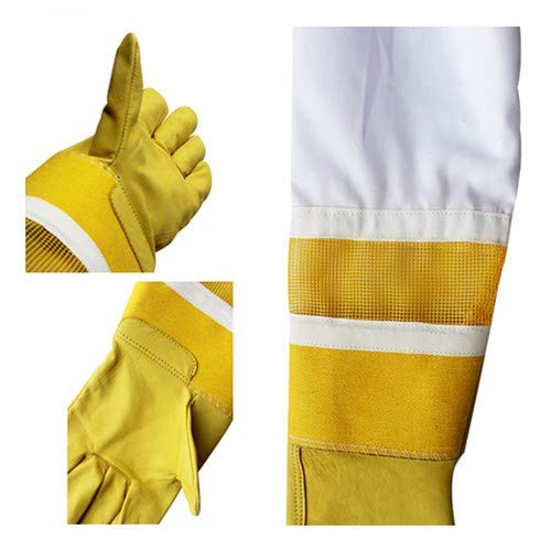 DGHJK Guantes Protectores de Cuero, Guantes de jardinería y de Trabajo Guantes de construcción Multiusos, M