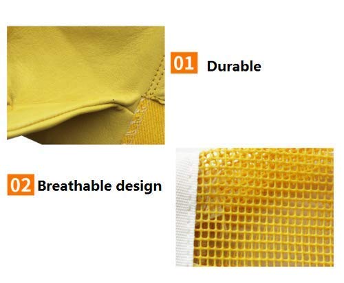 DGHJK Guantes Protectores de Cuero, Guantes de jardinería y de Trabajo Guantes de construcción Multiusos, M