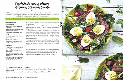 Dieta cetogénica, recetas de 30 minutos o menos. 100 recetas de bajo contenido en carbohidratos, fácil de preparar y cocinar en pocos minutos, para mejorar la salud y perder peso (Nutrición y salud)
