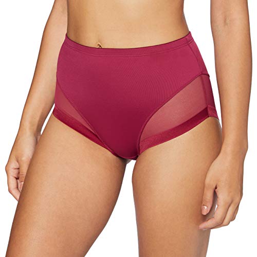 Dim Culotte Taille Haute Generous Limited Edition Invisible Ropa Interior, Barniz Rojo, Large para Mujer