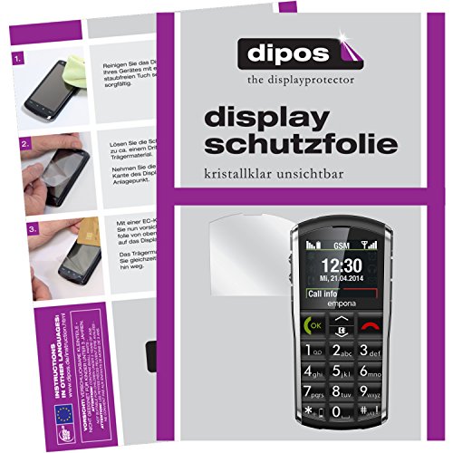 dipos I 2X Protector de Pantalla Compatible con Emporia Pure pelicula Protectora Claro