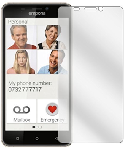 dipos I 2X Protector de Pantalla Compatible con Emporia Smart.2 pelicula Protectora Claro