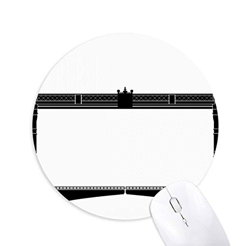 DIYthinker Goma Mousepad Oficina del juego alfombrilla de ratón Regalo Bretaña London Victoria Silueta Reino Unido Ronda antideslizante