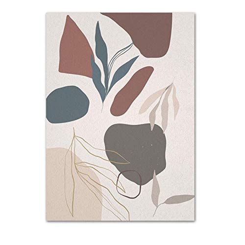 DLFALG Rosa azul marino formas de acuarela impresiones de pintura abstracta cartel minimalista moderno arte de pared cuadro de lienzo para decoración de sala de estar 40x50cmx2 sin marco