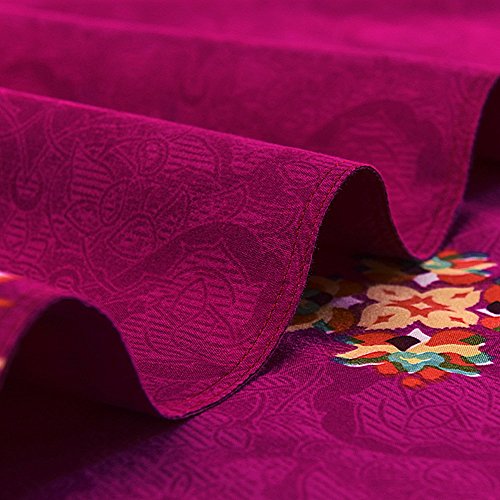 DOTBUY Juego de Funda de Edredón, 3 Piezas Funda Nórdica Microfibra Juego de Cama Cremallera Funda de Almohada (Cama 150-220x240cm, Rosa roja)