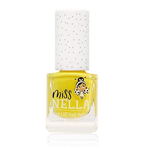 Esmalte de uñas para niños, Miss Nella SUMMER SPARKLE, Lote de 5 Barnices - rosa, melocotón, amarillo, morado, rosa