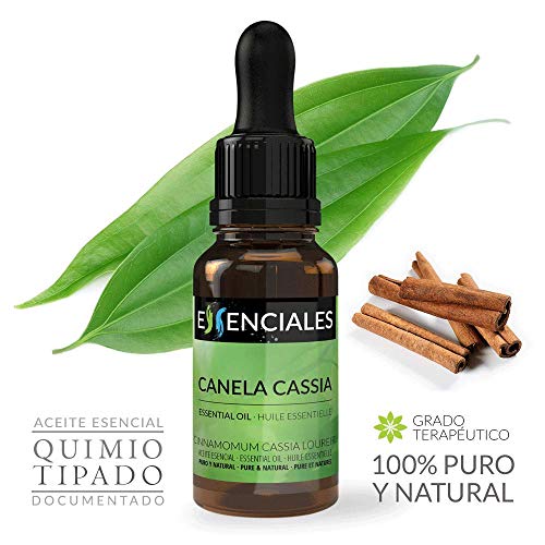 Essenciales - Aceite Esencial de Canela Cassia 100% Puro, 30 ml | Aceite Esencial Cinnamomum Cassia