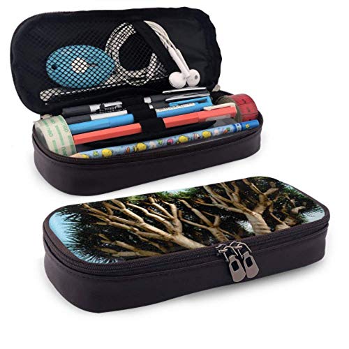 Estuche para lápices - Dragon Tree Tenerife Dracaena más grande de España Estuche para lápices de alta capacidad Organizador de papelería Estuche para maquillaje de viaje multifunción, Estuche para l