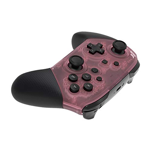 eXtremeRate Carcasa Empuñadura para Mando Nintendo Switch Pro Grips de Reemplazo DIY Mangos de Agarre Placa de Asa para Nintendo Switch Pro-No Incluye Control(Rosa Cereza)