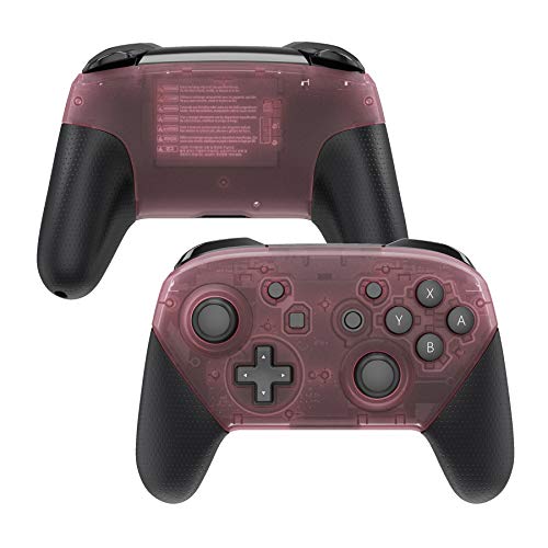 eXtremeRate Carcasa Empuñadura para Mando Nintendo Switch Pro Grips de Reemplazo DIY Mangos de Agarre Placa de Asa para Nintendo Switch Pro-No Incluye Control(Rosa Cereza)