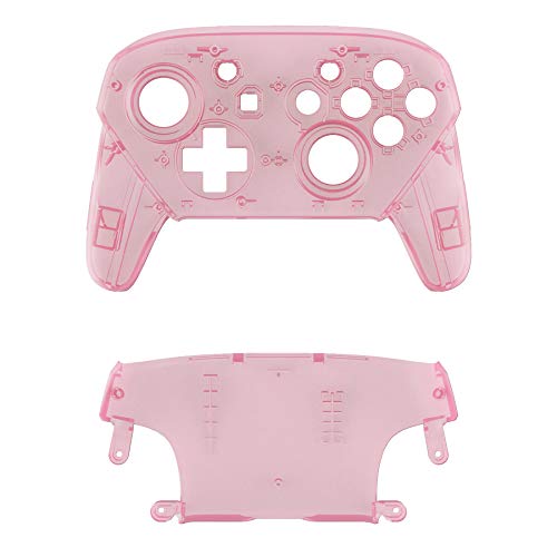 eXtremeRate Carcasa Empuñadura para Mando Nintendo Switch Pro Grips de Reemplazo DIY Mangos de Agarre Placa de Asa para Nintendo Switch Pro-No Incluye Control(Rosa Cereza)