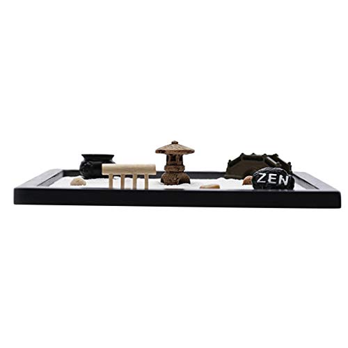 F Fityle 2X Caja De Arena En Miniatura Bandeja De Arena Patio Trasero Caja De Arena Interior Meditación De Relajación