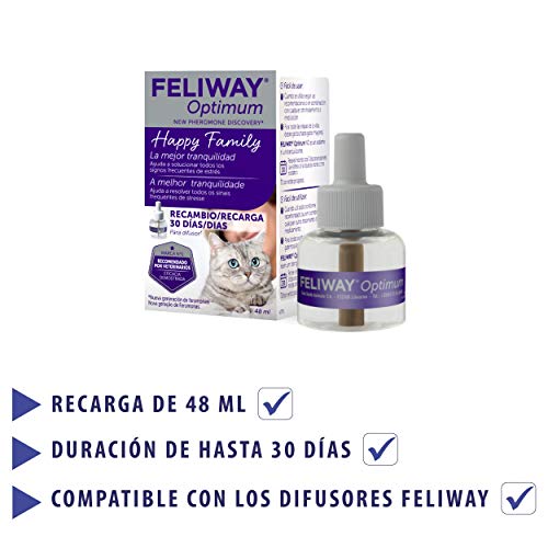 FELIWAY Optimum Recambio 48ML, Estándar, Único
