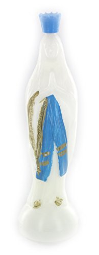 Ferrari & Arrighetti Botella Agua bendita de plástico Que representa la Virgen de Lourdes - 20 cm (Paquete de 3 Piezas)
