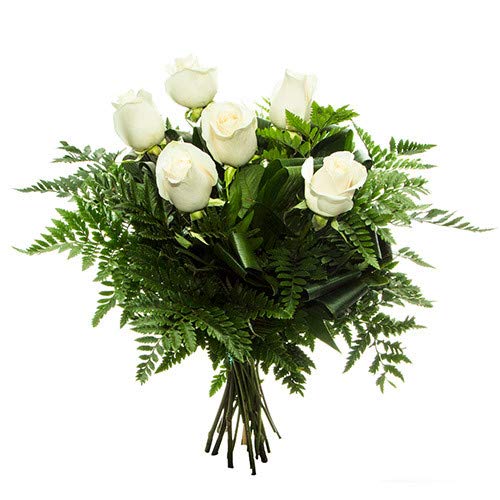 Florclick - Bouquet de 6 rosas blancas - Ramo de flores naturales en 24 horas y envío GRATIS