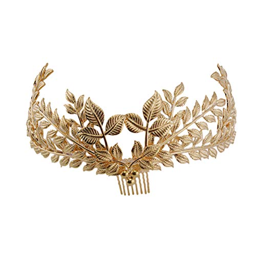 Frcolor Estilo de Baroco corona dorada de la boda joyería del pelo de la boda con peines princesa nupcial tocado accesorios para las mujeres