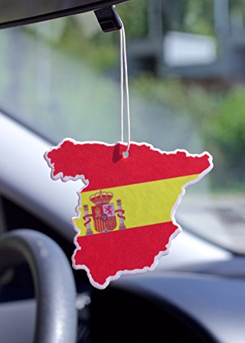 Fresh Duft Ambientador Perfumador para Coche Carro Auto Bandera de España Olor Coche Nuevo
