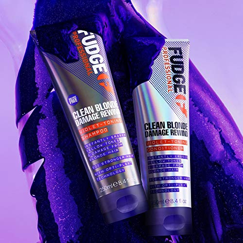 Fudge - Champú profesional de tono morado para cabello rubio