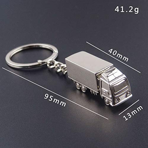 GANGXIA Llavero Aleación Pequeño Mini Van Modelo Llavero Anillo Llavero Llavero Saludable Camión Camión Frigorífico