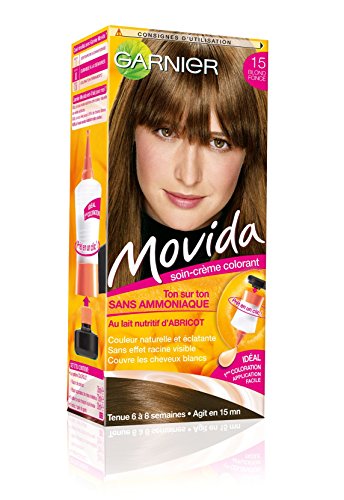 Garnier – Coloración temporal Movida sin amoniaco, 15 rubio oscuro, lote de 2