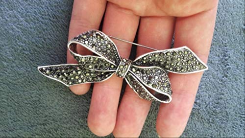 GDYX Broche Rhinestone Bow Brooch Vintage Vintage Broche Elegante Elegante Joyas de Moda   Color de la Imagen