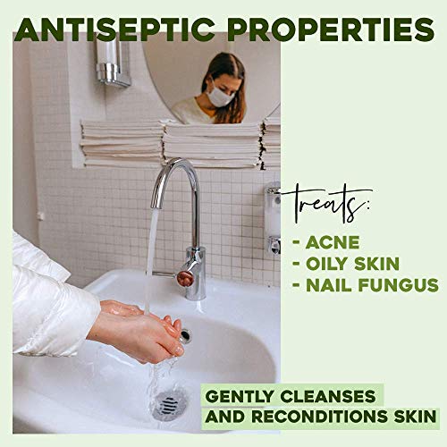 Gel desinfectante antibacteriano TEA TREE - ÁRBOL DE TÉ Jabón Suave Terapéutico Universal Piojos Niños - Anti hongos Anti Acné 200 ml -Gel de Baño - Gel de Ducha Familiar/Champú Purificante