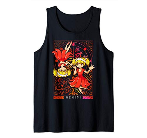 Gemelas Gemelas Géminis Chica en Astrología de Vestido Gemel Camiseta sin Mangas