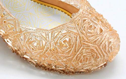 GenialES Disfraz Sandalias de Vestido con Tacón Plástico Princesa Queen Balnco para Cumpleaños Carnaval Fiesta Cosplay Halloween Niña EU32/185