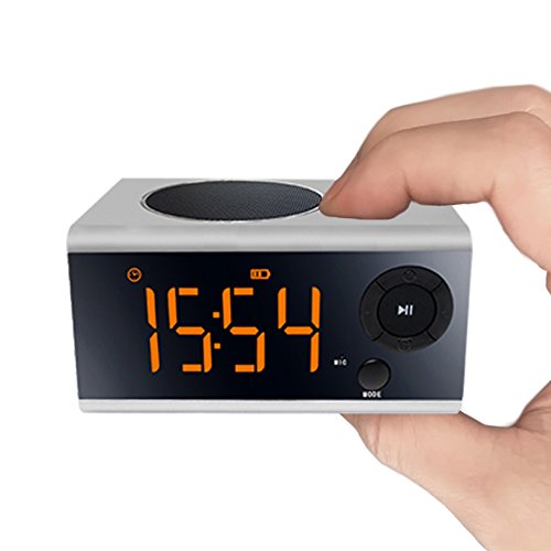 Global Brands Online Almizclado DY40 Smart Mirror LED Pantalla Alarm Reloj Night Light Bass Diaphragm Video Bluetooth Altavoz