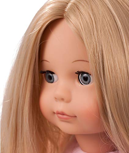 Gotz 1490365 Precious Day Girls Jessica Chica para Vestir - Muñeca de pie de 46 cm de Altura, Pelo Largo Rubio, Ojos Azules para Dormir - Juego de 4 Piezas