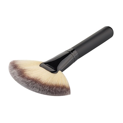 Gran Ventilador De Nylon Cara Cabello Mezclando Polvo De La Fundación Pincel De Maquillaje Cosmético
