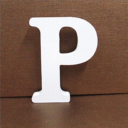 Gspirit Decorativo De Madera Letras, Pared Letras 26 Letras Madera Alfabeto para Niños Bebé Nombre Cumpleaños Fiesta Boda Casa Decoración (P)