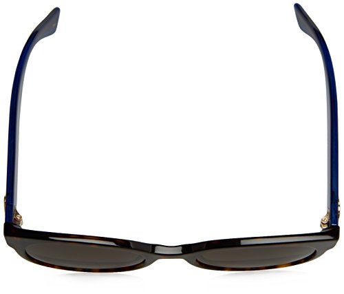 Gucci GG0035S-004 gafas de sol, Havana/Azul Con Purpurina/Rojo, 54 para Mujer