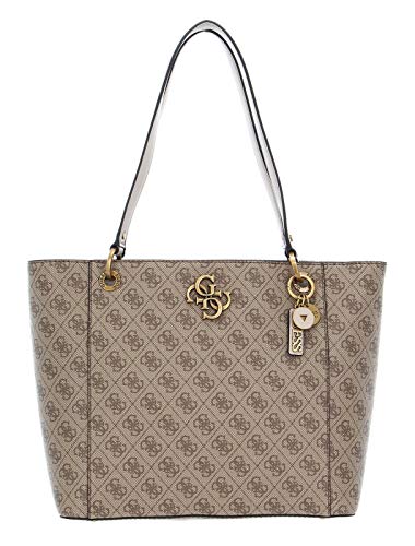 Guess Noelle Elite Tote, Bags Satchel para mujer, leche, talla única