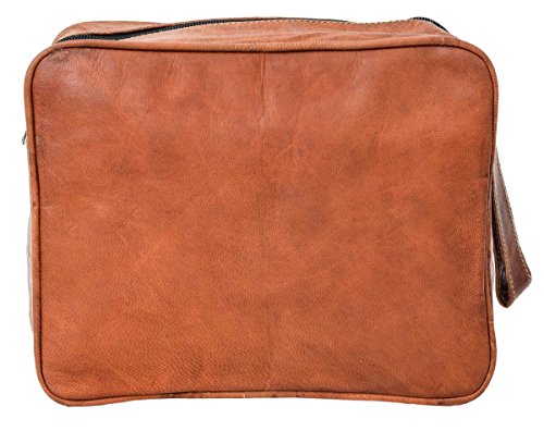 Gusti Cuero nature Billie Neceser de Cuero Maquillaje Productos de Belleza Bolso de Viaje Vintage Retro Piel de Cabra A119b