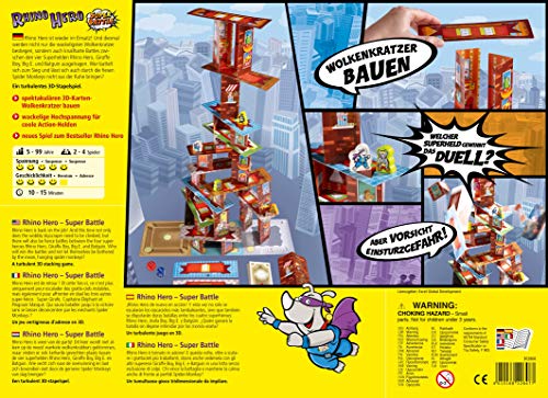 HABA 302808 - Juego de construcción Rhino Hero - Super Battle