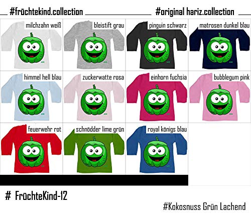 Hariz - Camiseta de manga larga para bebé, de coco, verde riendo, dulce, con tarjetas de regalo, rosa chicle, 18-24 meses