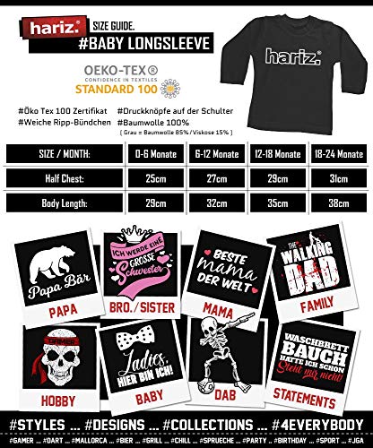 Hariz - Camiseta de manga larga para bebé, de coco, verde riendo, dulce, con tarjetas de regalo, rosa chicle, 18-24 meses